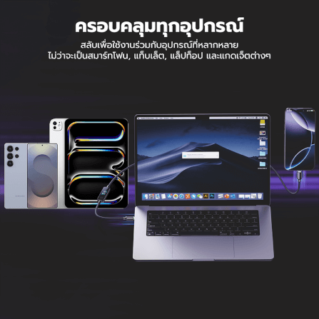 สายชาร์จเร็ว ZTEC รุ่น ZC561 USB-C TO USB-C 1.2 เมตร สีดำ 5A 240W หน้าจอ TFT_5